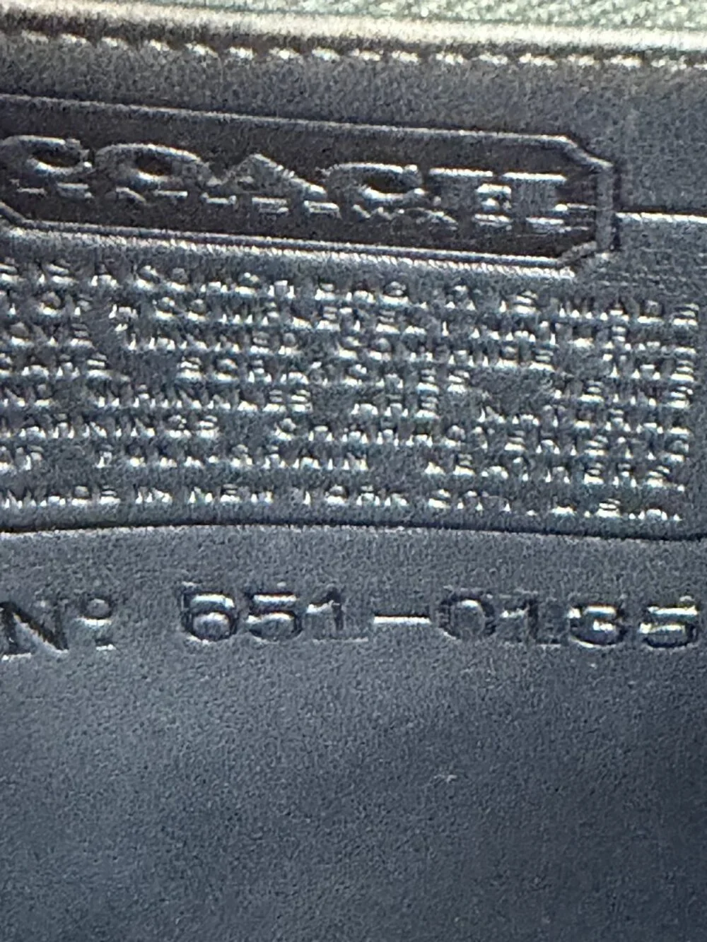 Rare Vintage Coach Buckled Clutch Long 9610 in Navy Leather - NYC made 1977, EVC